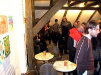 Vernisáž výstavy skupiny 001 na Skleněné louce