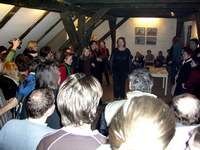 Vernisáž výstavy skupiny 001 na Skleněné louce