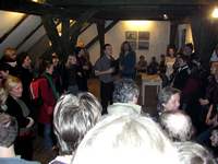 Vernisáž výstavy skupiny 001 na Skleněné louce