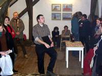 Vernisáž výstavy skupiny 001 na Skleněné louce