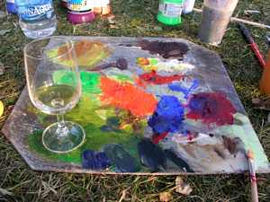 Účastníci workshopů na pláži Ostende