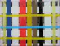 Petr Kožíšek: The Owls and Cages, color sticky tapes