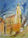 obraz - malba, Lubor Drgáč: Kostel