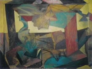 Výstava na Radikále 2.3.2005, Pavel Štych: olej, deska, 130x100cm